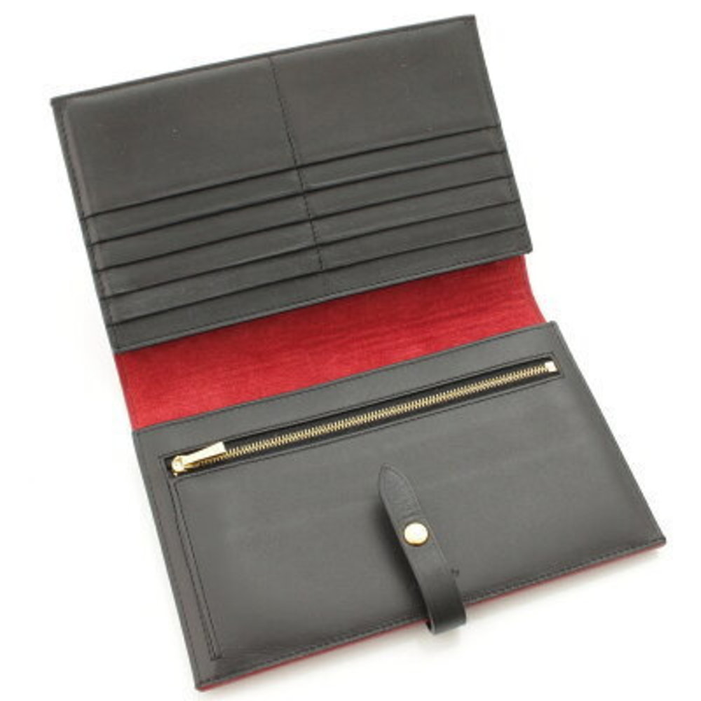 Celine Strap Large Multi Function Long Wallet Red… - image 4
